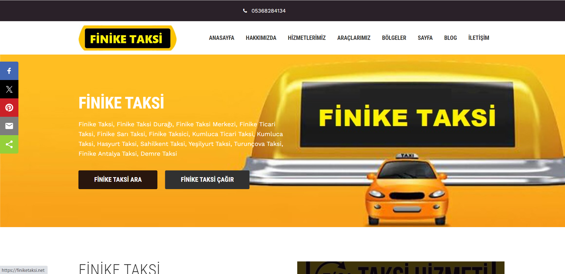 Taksi & Taksi Durağı Website Script